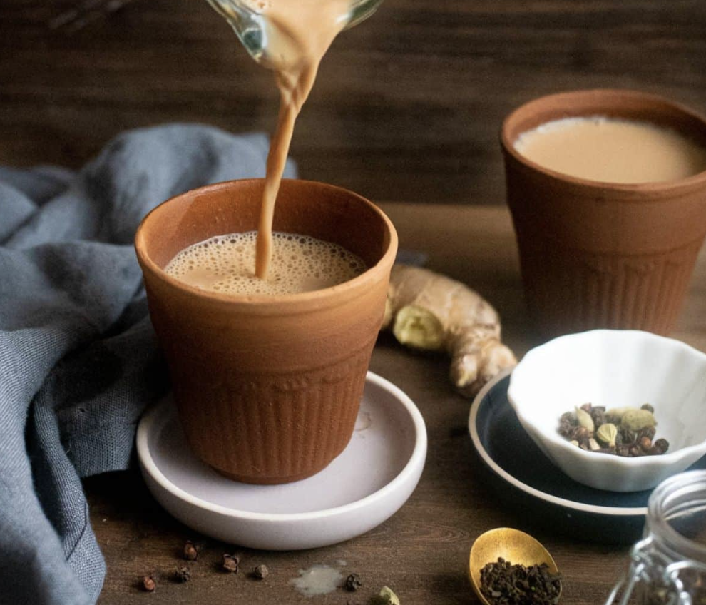 A cup of masala chai, a spiced Indian tea