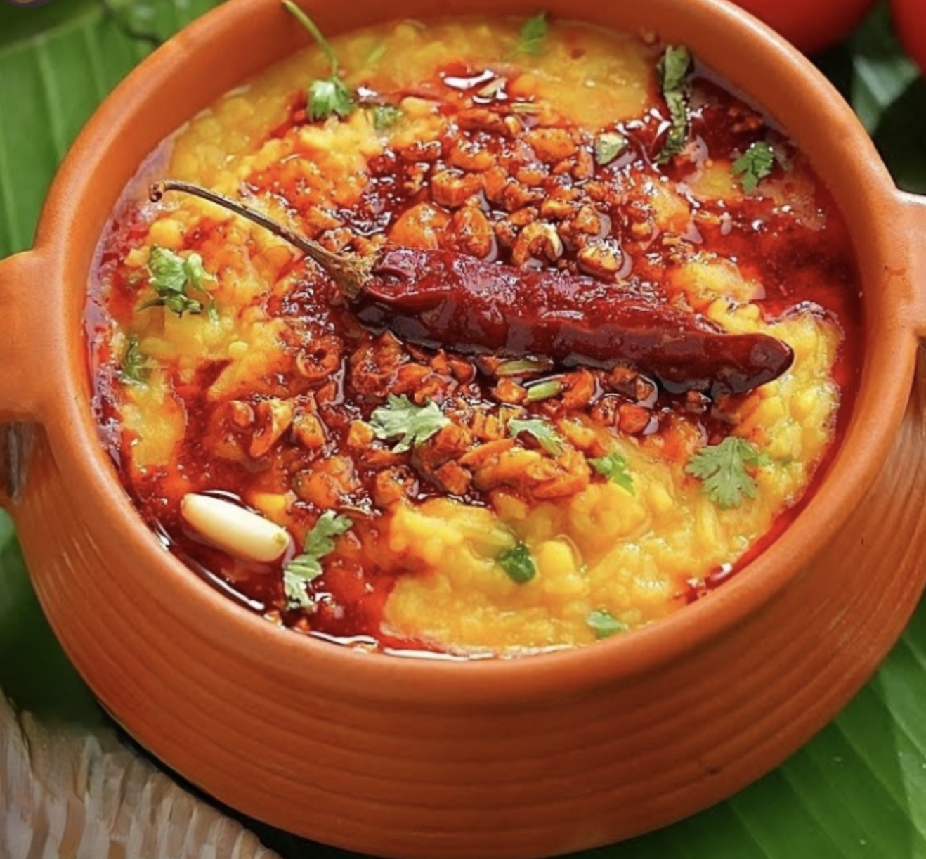 A bowl of dal khichdi, a comforting Indian dish